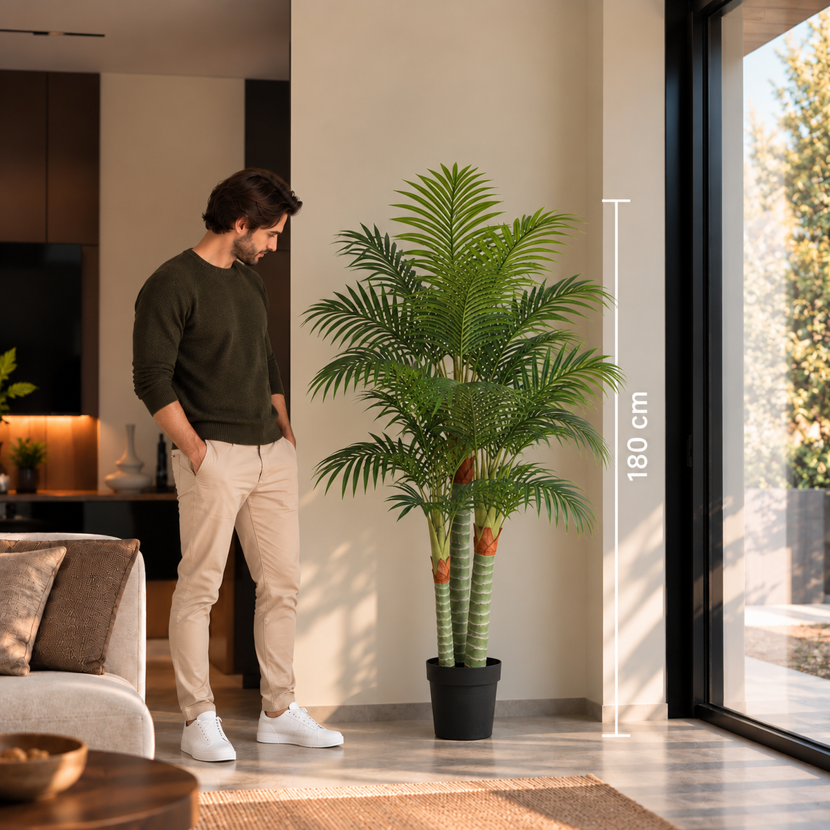 Palmier artificiel 3 troncs 180cm