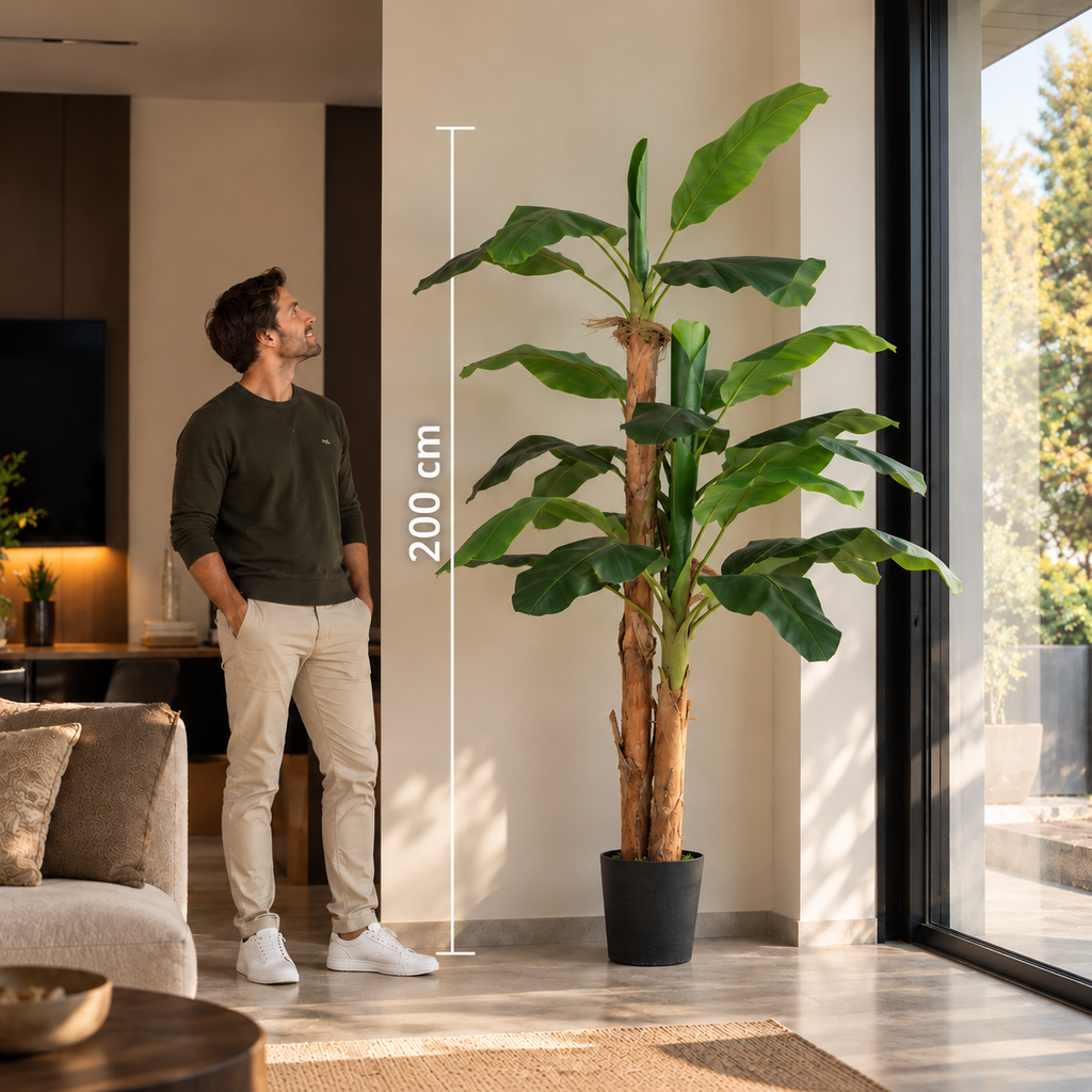 Bananier artificiel 22 feuilles 200cm